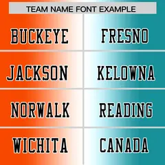 Orange White-Aqua Gradient Fashion Authentic Football Jersey 3