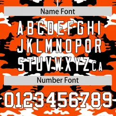 Orange White Black Camo Authentic Baseball Jersey 4