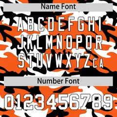 Orange White Black Camo Gradient Fashion Baseball Jersey 4