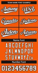 Orange White-Black Classic Hockey Jersey 3