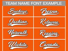 Orange White-Black Classic Hockey Jersey 3
