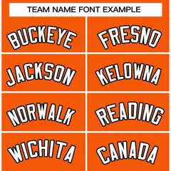 Orange White-Black Classic Hockey Jersey 3