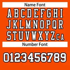 Orange White-Black Classic Style Authentic Football Jersey 4