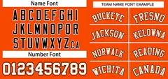 Orange White-Black Classic Two-Button Softball Jersey 3