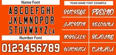 Orange White-Black Classic Two-Button Softball Jersey 3
