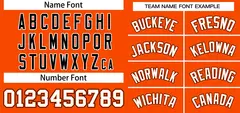 Orange White-Black Classic Two-Button Softball Jersey 3