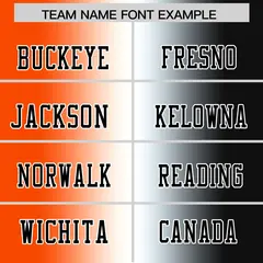 Orange White-Black Gradient Football Jersey 3