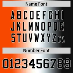 Orange White-Black Gradient Football Jersey 4