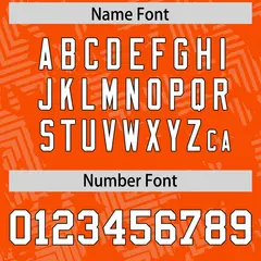 Orange White-Black Graffiti Line Authentic Football Jersey 4
