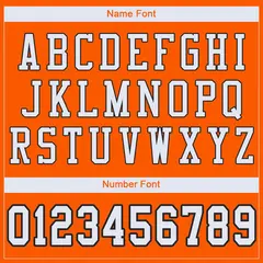 Orange White-Black Mesh Football Jersey 5
