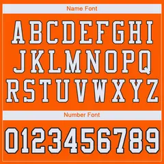 Orange White-Black Mesh Football Jersey 3