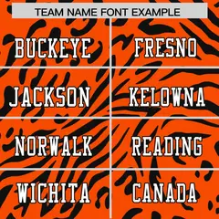 Orange White-Black Zebra Stripes Authentic Football Jersey 3