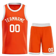 Orange White Bull Classic Sets Basketball Jersey