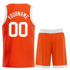 Orange White Bull Classic Sets Basketball Jersey 2