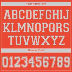 Orange White Classic Athletic Basketball Jersey 3