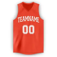 Orange White Classic Athletic Basketball Jersey 5