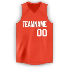 Orange White Classic Athletic Basketball Jersey 5