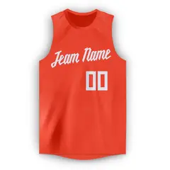 Orange White Classic Athletic Basketball Jersey 5