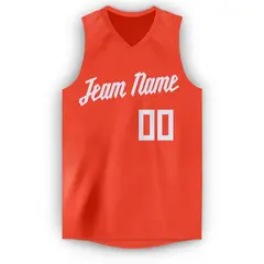 Orange White Classic Athletic Basketball Jersey 5