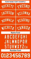 Orange White Classic Basketball Jersey 3