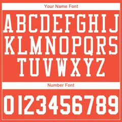 Orange White Classic Basketball Jersey 4