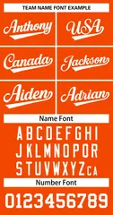 Orange White Classic Basketball Jersey 3
