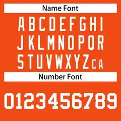 Orange White Classic Casual Basketball Jersey 4