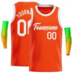 Orange White Classic Casual Basketball Jersey