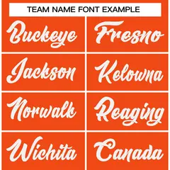 Orange White Classic Casual Basketball Jersey 3