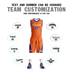 Orange White Classic Mesh Basketball Jersey 4