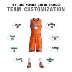 Orange White Classic Mesh Basketball Jersey 4