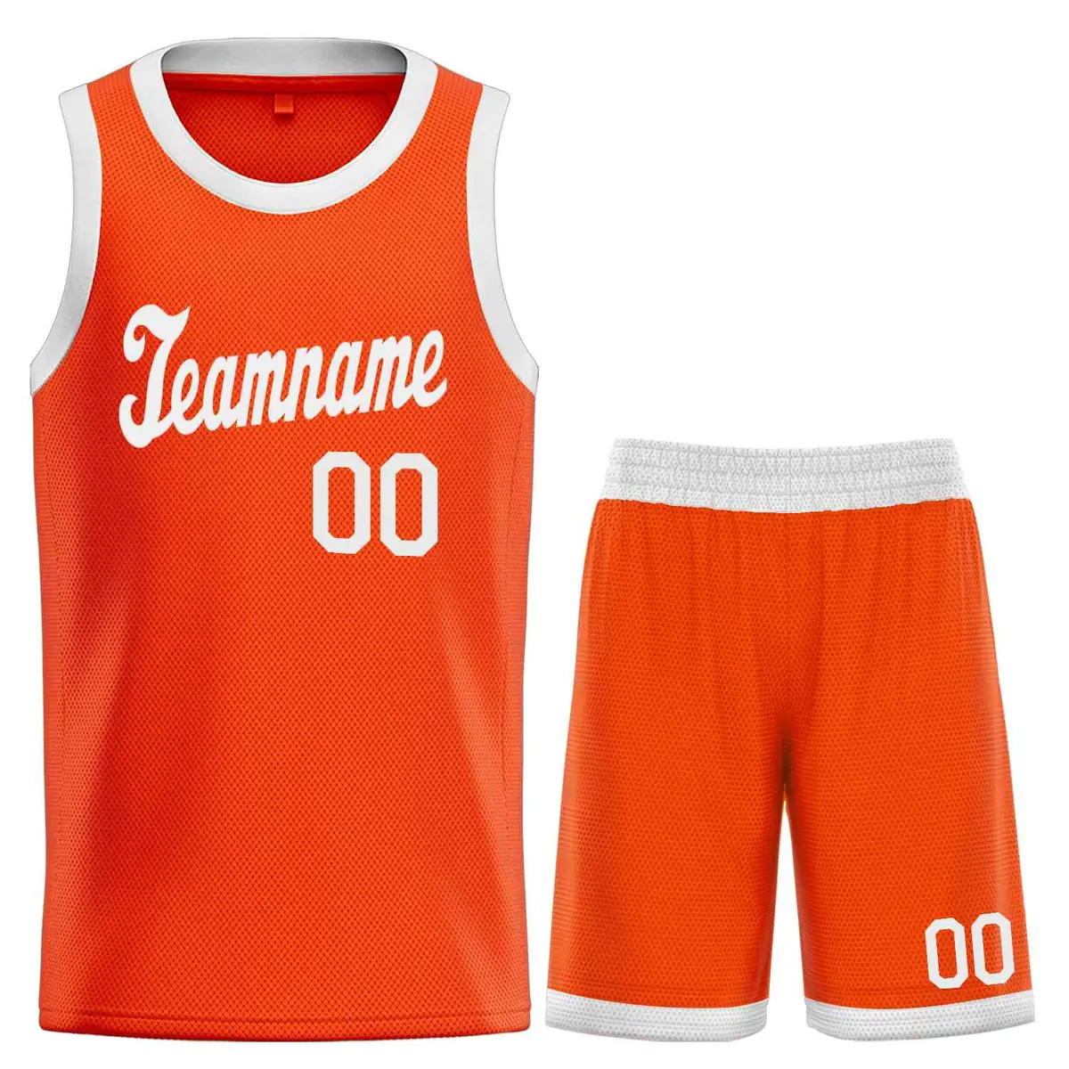 Orange White Classic Sets Sports Uniform Basketball Jersey