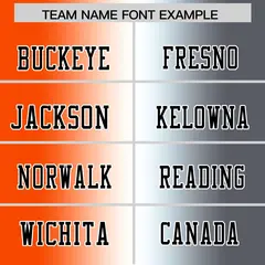 Orange White-Dark Gray Gradient Football Jersey 3