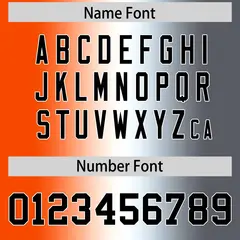 Orange White-Dark Gray Gradient Football Jersey 4