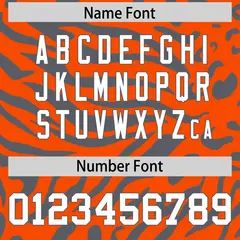 Orange White-Dark Gray Zebra Stripes Football Jersey 4