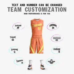 Orange White Double Side Sets Basketball Jersey 2