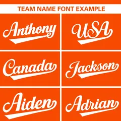 Orange White Full Button Classic Baseball Jersey 3
