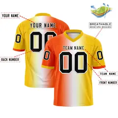 Orange White-Gold Gradient Fashion Authentic Football Jersey 2