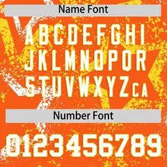 Orange White Gold Graffiti Star Ink Texture Baseball Jersey 4