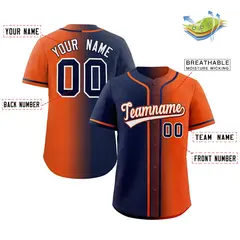 Orange White Gradient Fashion Authentic Baseball Jersey 2