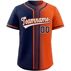 Orange White Gradient Fashion Authentic Baseball Jersey 3