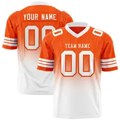 Orange White Gradient Outdoor Flag Football Jersey