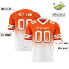 Orange White Gradient Outdoor Flag Football Jersey 2
