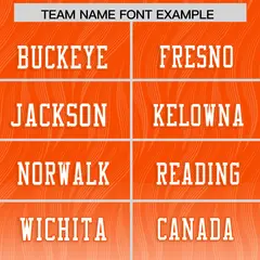 Orange White Gradient Outdoor Flag Football Jersey 3