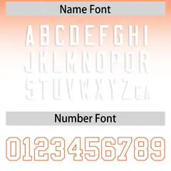 Orange White Gradient Outdoor Flag Football Jersey 4