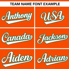 Orange White Gradient Ribbed Authentic Baseball Jersey 3