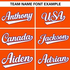 Orange White Gradient Ribbed Authentic Baseball Jersey 3