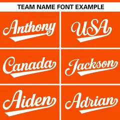 Orange White Gradient Side Star Pattern Baseball Jersey 3