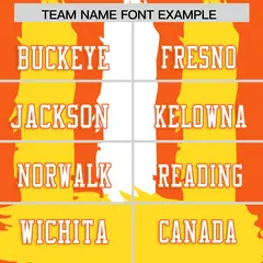 Orange White Graffiti Pattern Flag Football Jersey 3