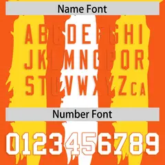 Orange White Graffiti Pattern Flag Football Jersey 4